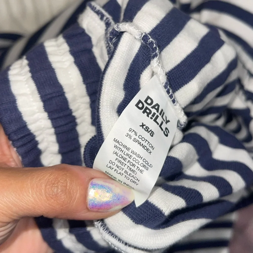 Daily Drills Black and White Striped Crewneck Sweater - Picture 10 of 10